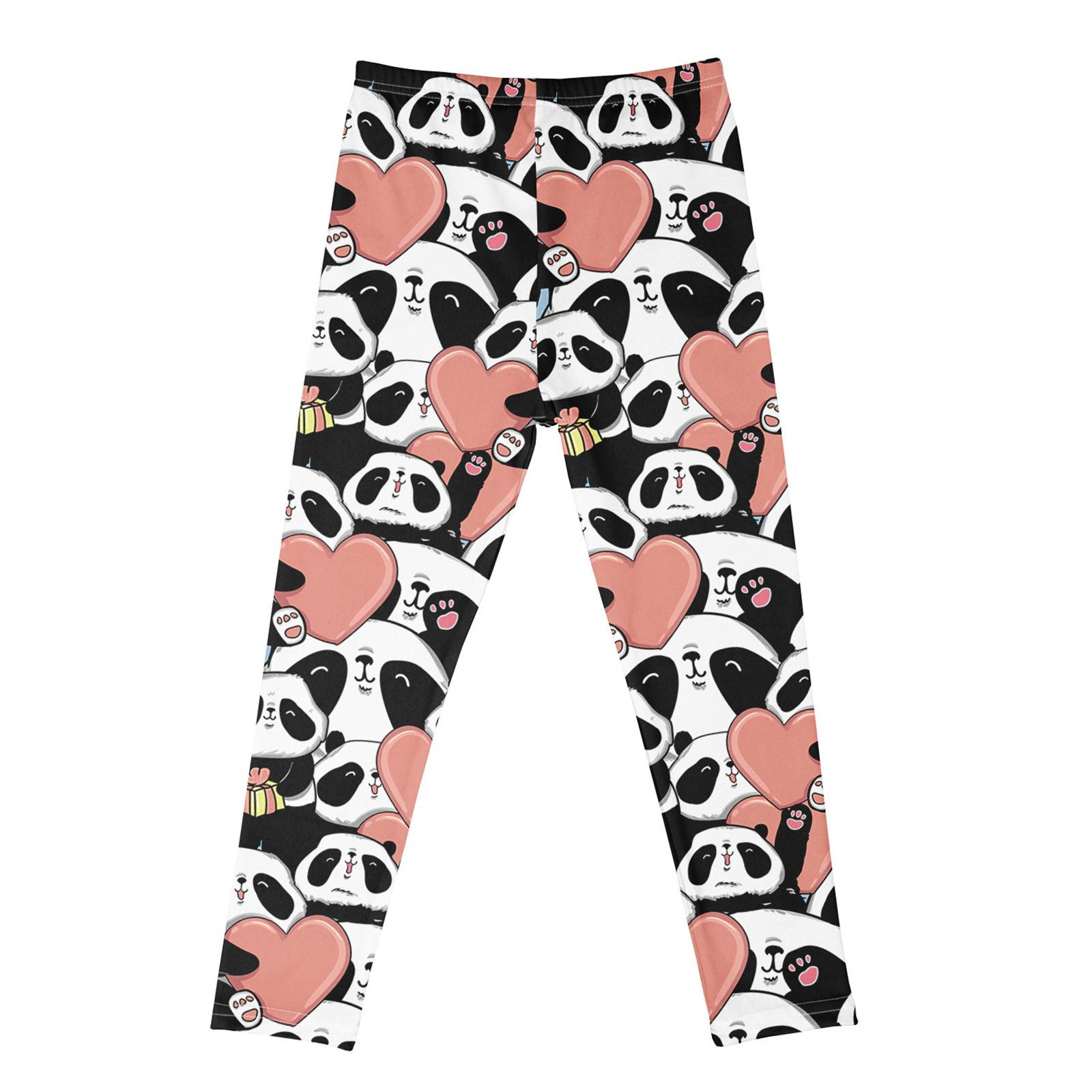 OFTZID Toddler Baby Girls Pants Fall Sports Outerwear Cute Cartoon Printed Stretch Children'S Leggings Trousers for Girl Size 3-4T